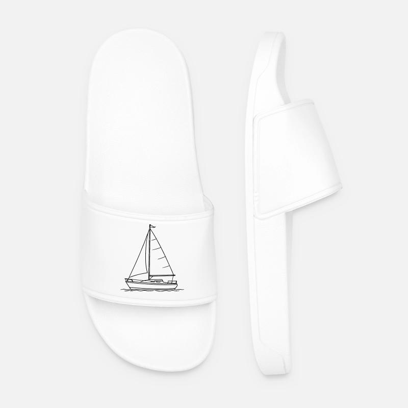 Segelboot - Männer Badelatschen - Weiß