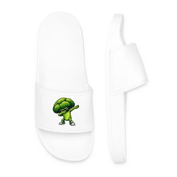 Tamponnement du brocoli - Claquettes Homme - blanc - Devant