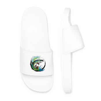 Pêche au brochet - Claquettes Homme - blanc - Devant