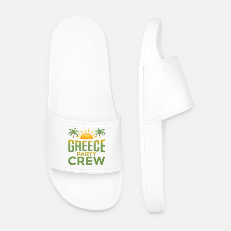 Greece Party Crew - Männer Badelatschen - Weiß