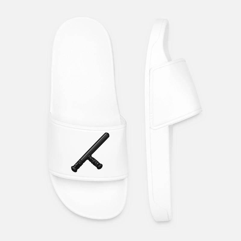 Dark Baton Graphic - Claquettes Homme - blanc