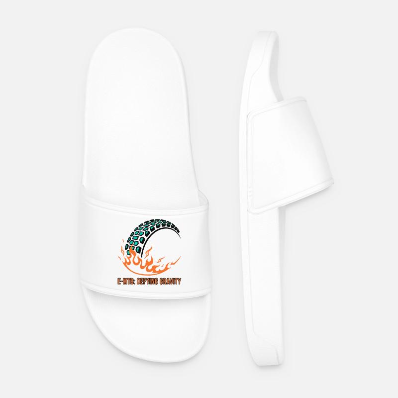 E-MTB Defying Gravity Flame Tire - Men’s Pool Sliders - white