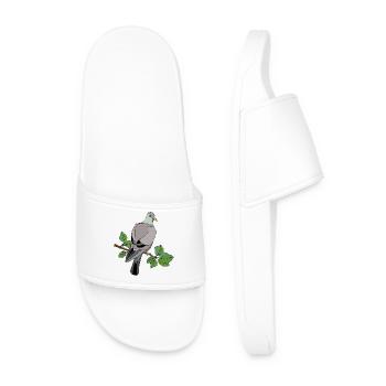Bird Pigeon - Men’s Pool Sliders - white - Front