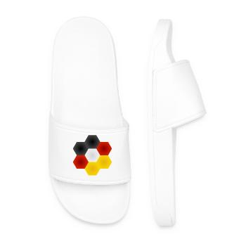 Honeycomb Colour Play German Flag. - Men’s Pool Sliders - white - Front