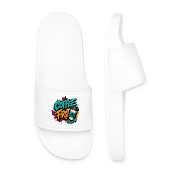 Café First Graffiti Tee - Claquettes Homme - blanc - Devant