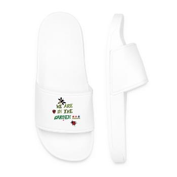 We are in the garden - Men’s Pool Sliders - white - Front