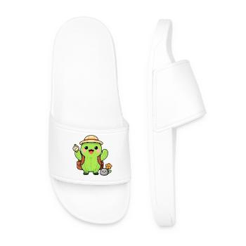 Explorer Cactus with Backpack - Men’s Pool Sliders - white - Front
