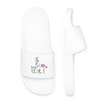 Canard dans la prairie - Claquettes Homme - blanc - Devant