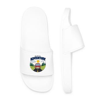 Say Yes to Adventure Van - Men’s Pool Sliders - white - Front