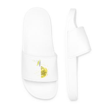 Flower Spiral Ornament - Men’s Pool Sliders - white - Front