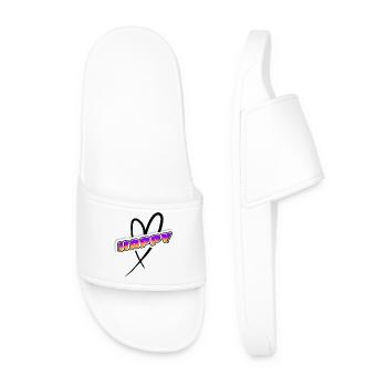 HAPPY Retro Sunset Neon - Men’s Pool Sliders - white - Front