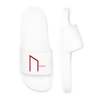Rune Uruz avec Sens Rouge – Viking Futhark Norse - Claquettes Homme - blanc - Devant