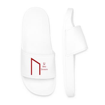 Uruz Rune Complete Red – Viking Futhark Norse - Claquettes Homme - blanc - Devant