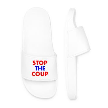 stop the coup - Claquettes Homme - blanc - Devant
