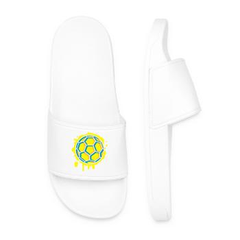 Handball Graffiti - Men’s Pool Sliders - white - Front