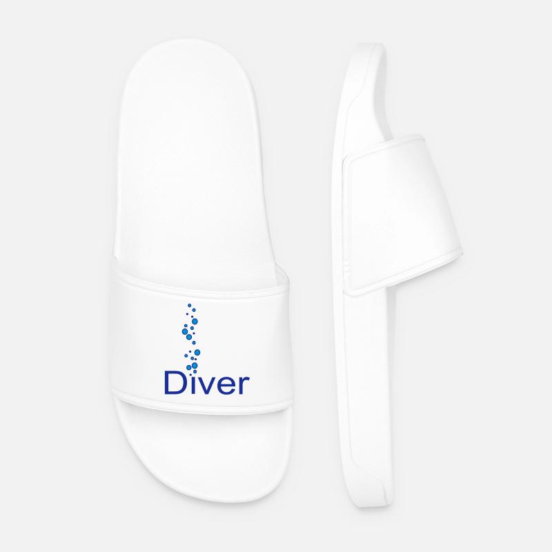 6061912 121511009 diver - Men’s Pool Sliders - white