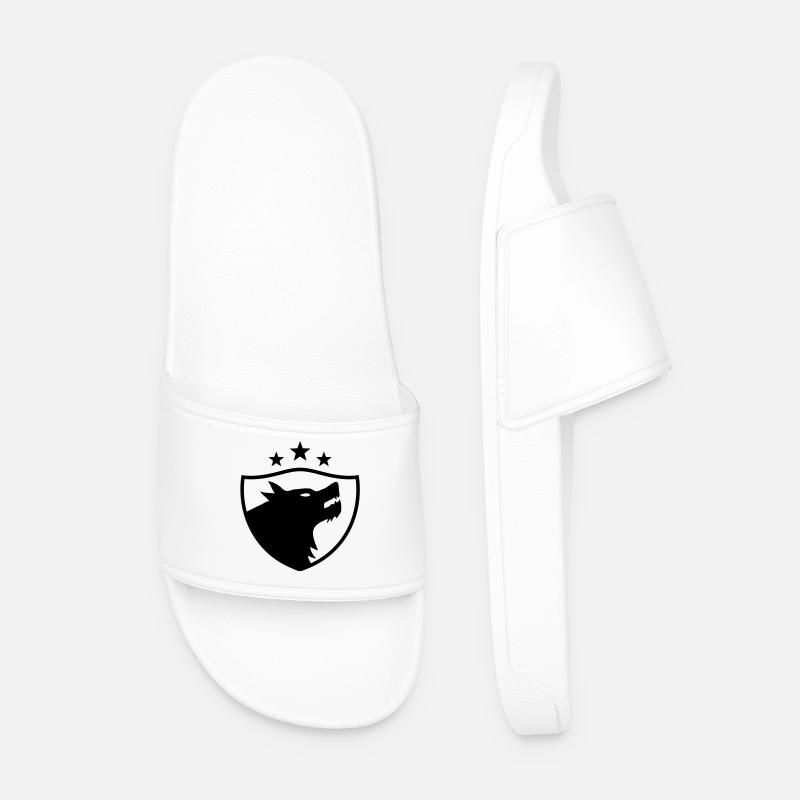 wolf - Men’s Pool Sliders - white