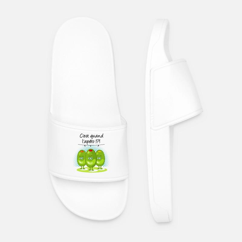 Trinken! cl - Männer Badelatschen - Weiß