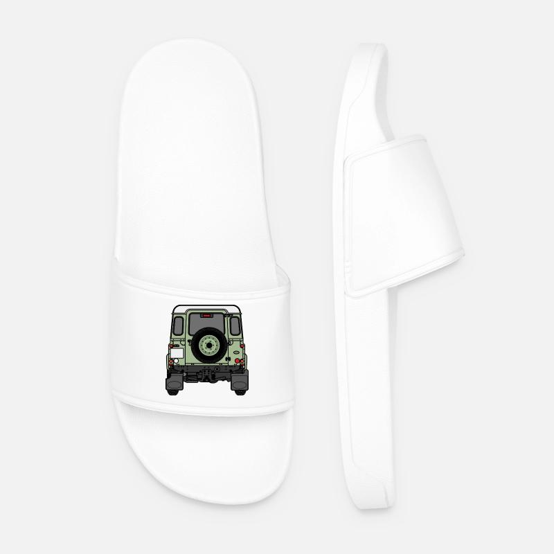 Defender - Rear - Men’s Pool Sliders - white