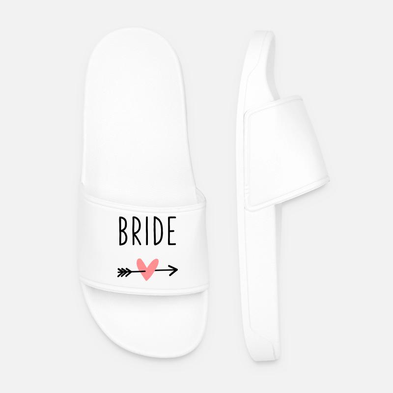 Addio al celibato della freccia del cupido del cuore della sposa - Ciabatte per il mare da uomo - bianco