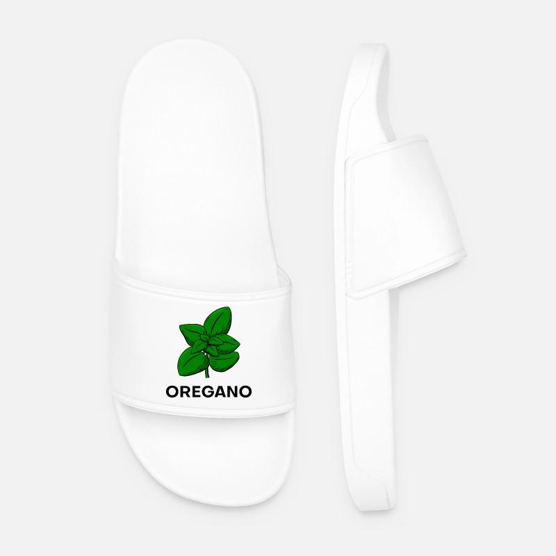 Oregano Kräuter Garten - Männer Badelatschen - Weiß