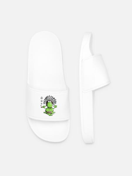 Peace Frosch - Männer Badelatschen - Weiß