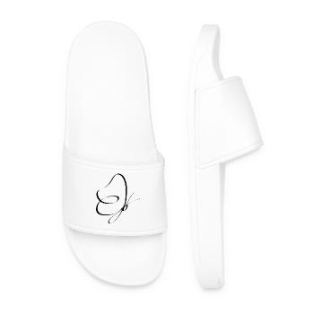 butterfly - Men’s Pool Sliders - white - Front