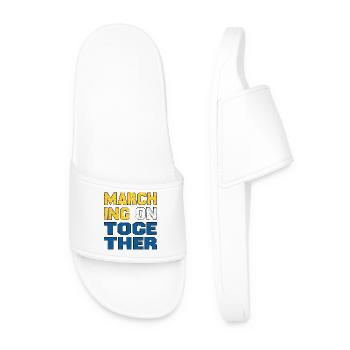 Marching on Together - Men’s Pool Sliders - white - Front