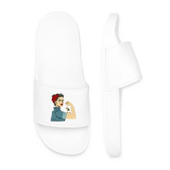 FEMMES FORTES - Claquettes Homme - blanc - Devant