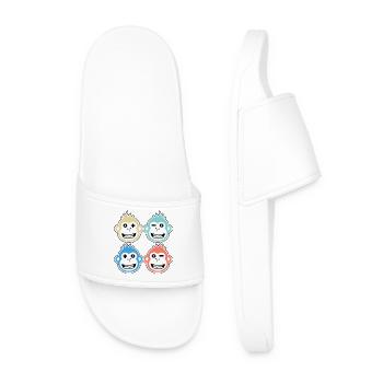 4 happy monkeys - Men’s Pool Sliders - white - Front