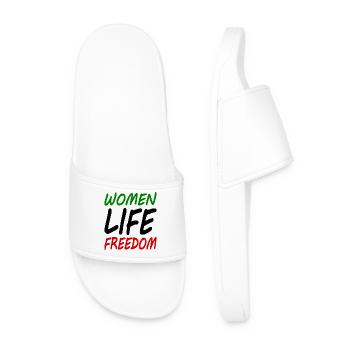 Women life freedom - Männer Badelatschen - Weiß - Vorne