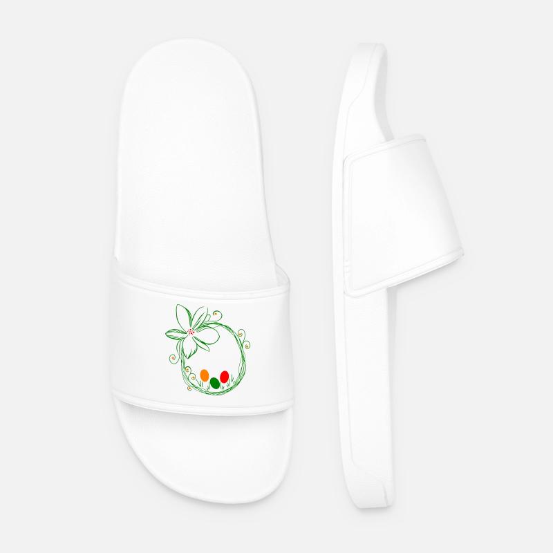 Easter nest with Easter eggs - Men’s Pool Sliders - white