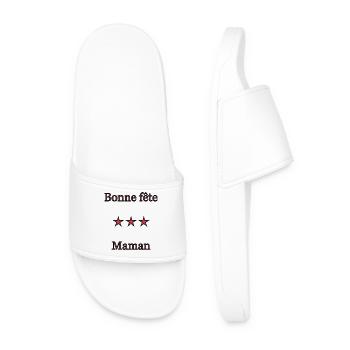FÊTE DES MÈRES. BONNE FÊTE MAMAN. MAMAN. JE T'AIME - Claquettes Homme - blanc - Devant