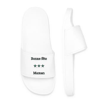 FÊTE DES MÈRES. BONNE FÊTE MAMAN. MAMAN. JE T'AIME - Claquettes Homme - blanc - Devant