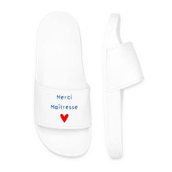 MAÎTRESSE. MERCI. MERCI MAÎTRESSE - Claquettes Homme - blanc - Devant
