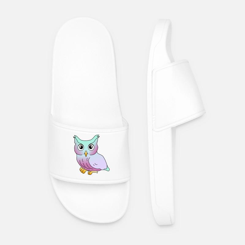 Eule - Männer Badelatschen - Weiß