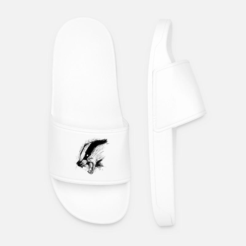 Dachs - Männer Badelatschen - Weiß