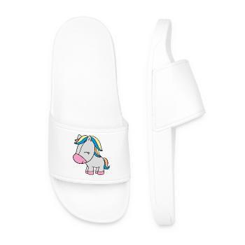 petite licorne - Claquettes Homme - blanc - Devant