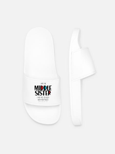 Middle Sister - Men’s Pool Sliders - white