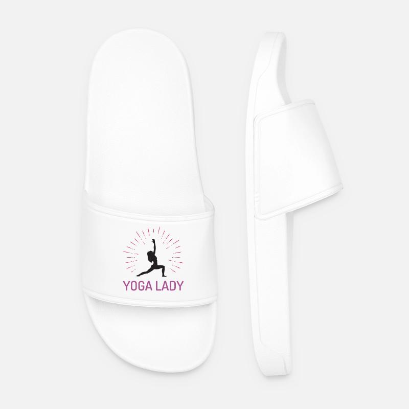 Yoga-Mädchen - Männer Badelatschen - Weiß