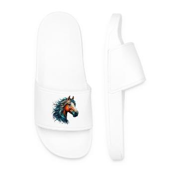 Cheval - Claquettes Homme - blanc - Devant