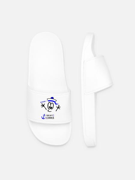 Sailor Ahoy - Men’s Pool Sliders - white