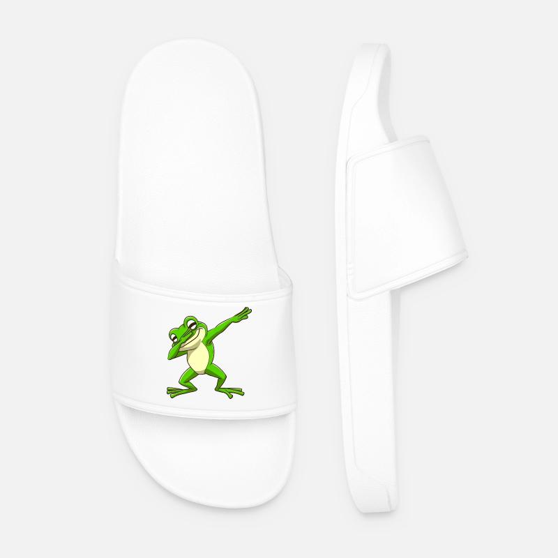 Cool Frog Dabbing Pose Tendance - Claquettes Homme - blanc