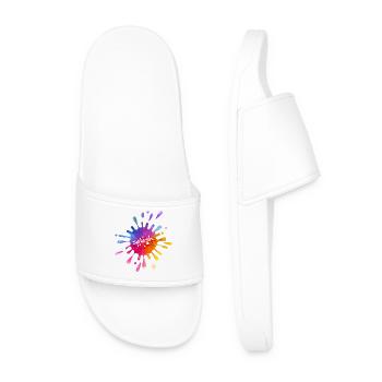 Splash - éclaboussure de couleur colorée - Claquettes Homme - blanc - Devant