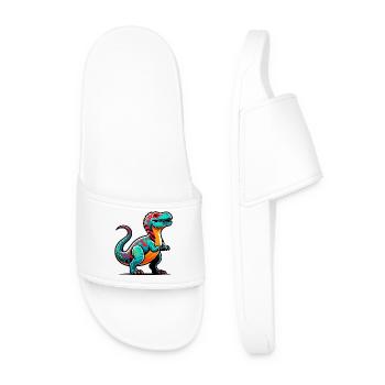 Dinosaur - Men’s Pool Sliders - white - Front