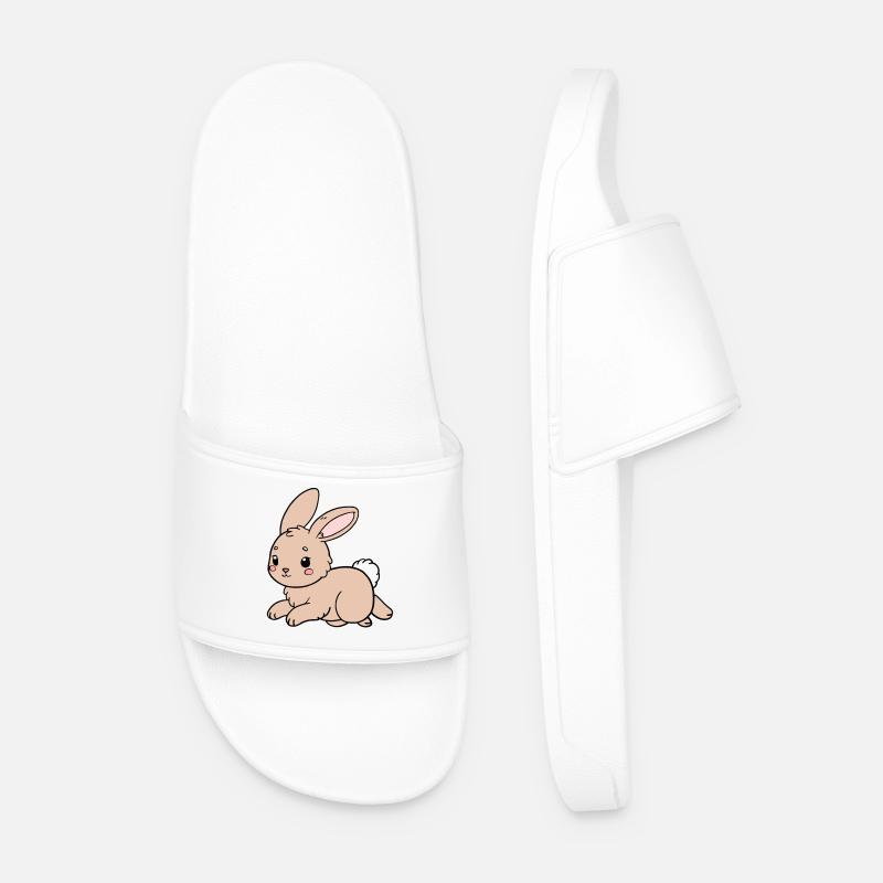 Hase Kaninchen - Männer Badelatschen - Weiß
