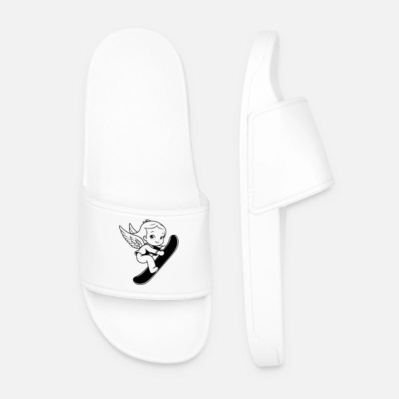 Snowboard Engel - Männer Badelatschen - Weiß