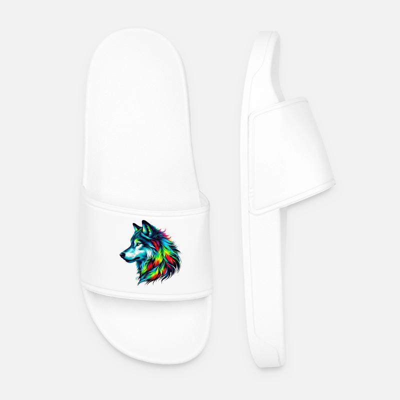 Wolf - Men’s Pool Sliders - white