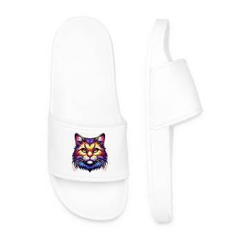 Cat - Men’s Pool Sliders - white - Front