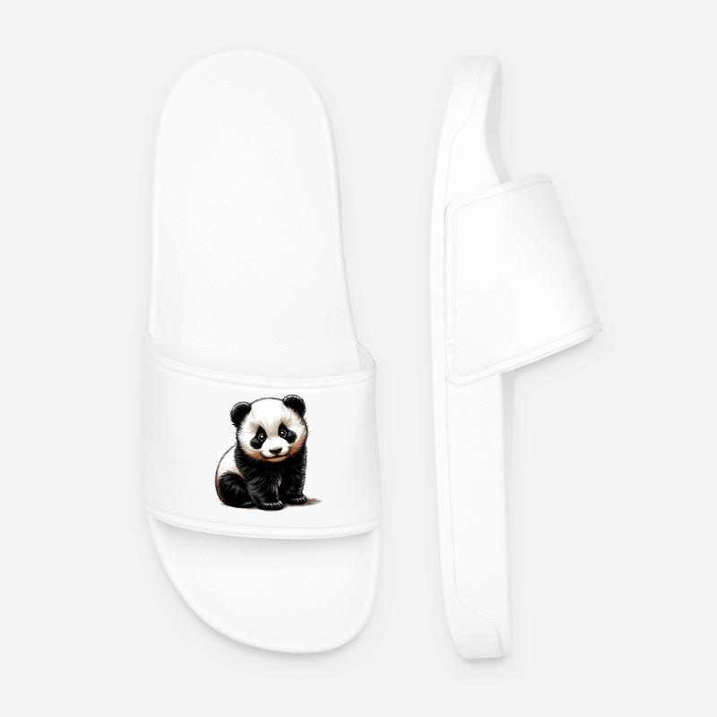 Panda - Männer Badelatschen - Weiß